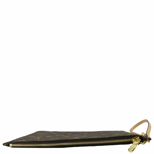 LOUIS VUITTON Monogram Canvas Wristlet Pouch Brown