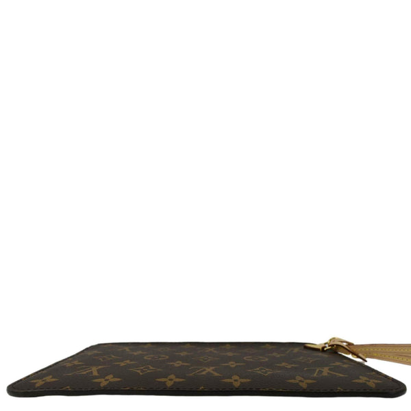 LOUIS VUITTON Monogram Canvas Wristlet Pouch Brown