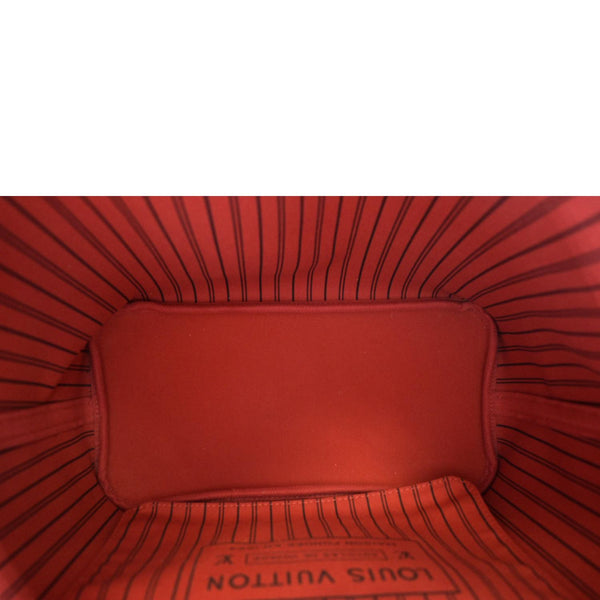 LOUIS VUITTON Neverfull MM Damier Ebene Shoulder Bag Brown