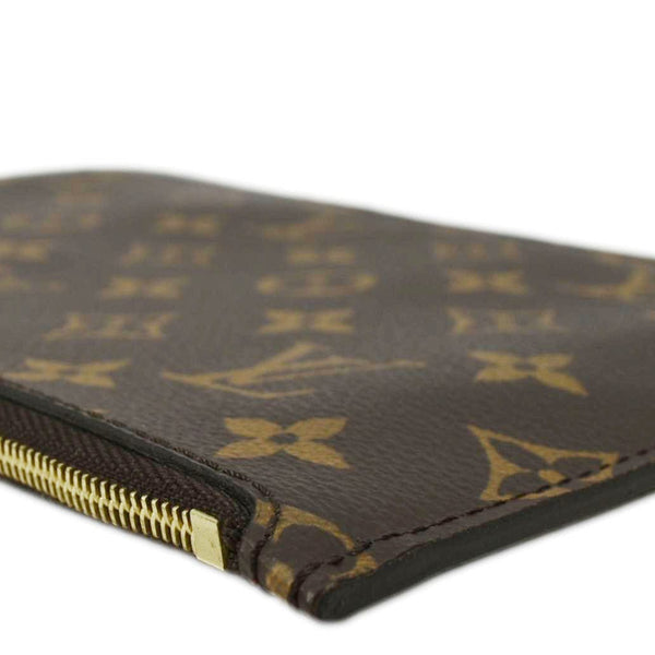 LOUIS VUITTON Monogram Canvas Wristlet Pouch Brown