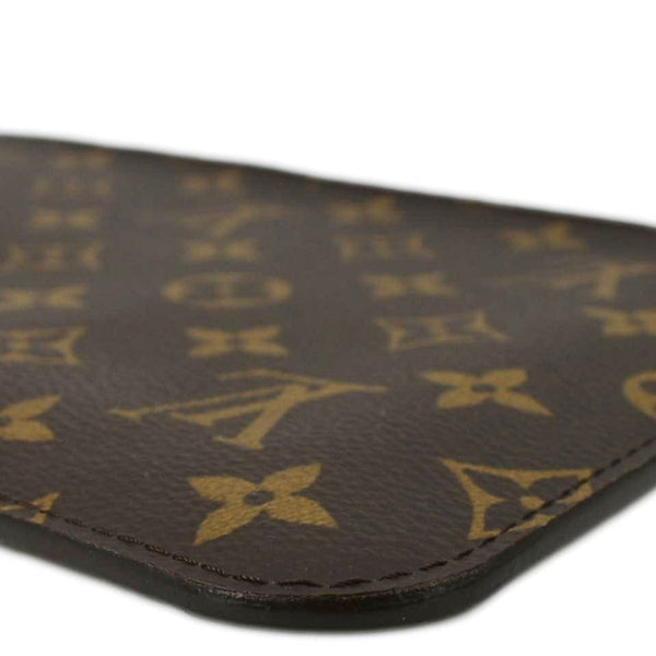 LOUIS VUITTON Monogram Canvas Wristlet Pouch Brown