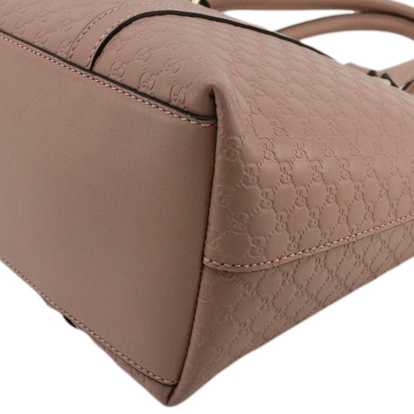 GUCCI Convertible GG Microguccissima Leather Satchel Bag Dusty Pink 449656