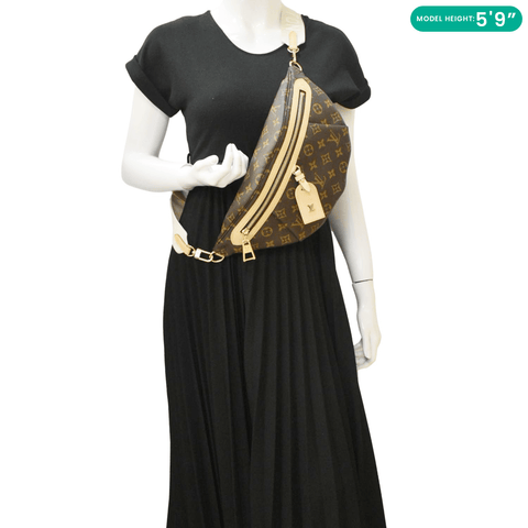 LOUIS VUITTON High Rise Monogram Canvas Bumbag Brown