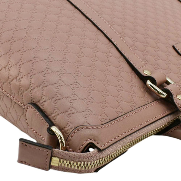 GUCCI Convertible GG Microguccissima Leather Satchel Bag Dusty Pink 449656