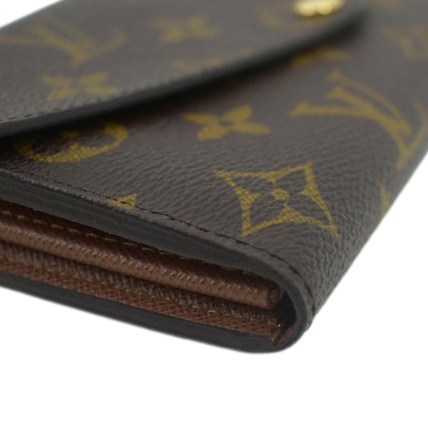 LOUIS VUITTON Sarah Monogram Canvas Wallet Brown