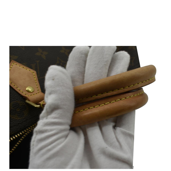 LOUIS VUITTON Speedy 30 Monogram Canvas Satchel Bag Brown