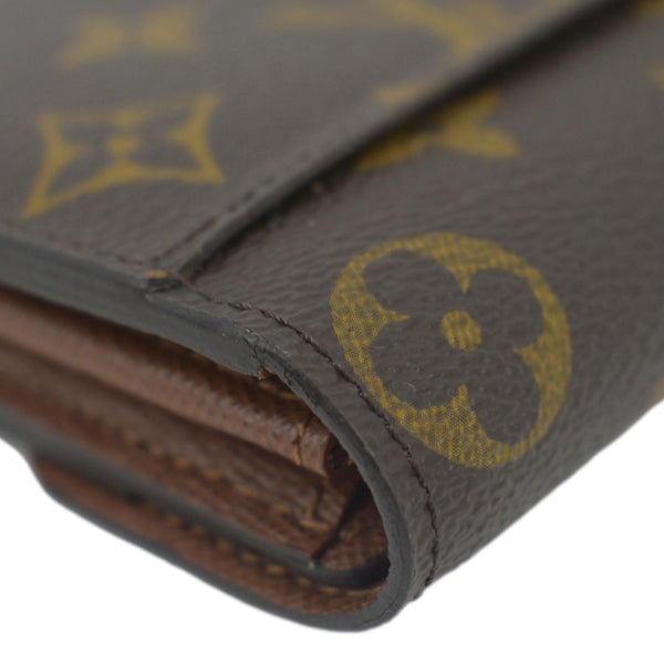 LOUIS VUITTON Sarah Monogram Canvas Wallet Brown
