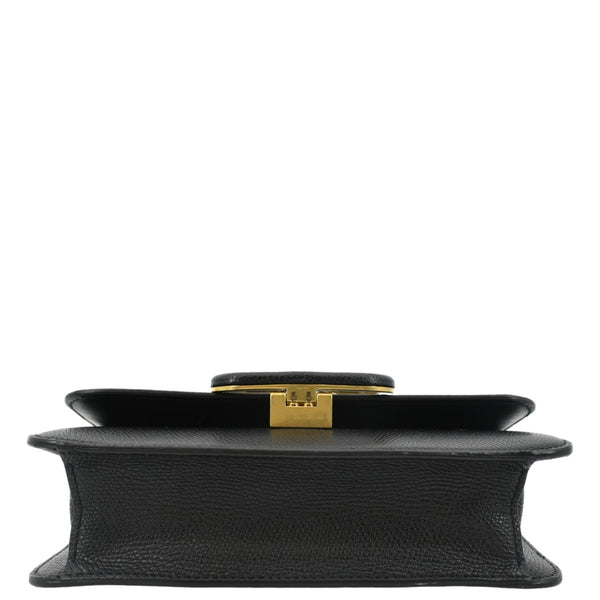 VALENTINO VSling Italian Black Leather Crossbody Belt Bag with lower side view