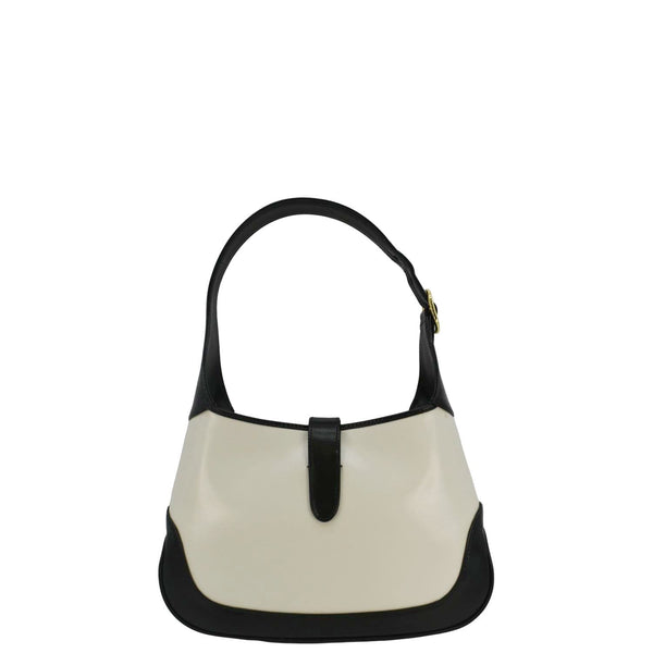 GUCCI Jackie 1961 Small Leather Shoulder Bag White 636706