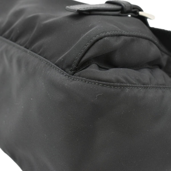 PRADA Nylon Messenger Bag Black lower right cornerlook