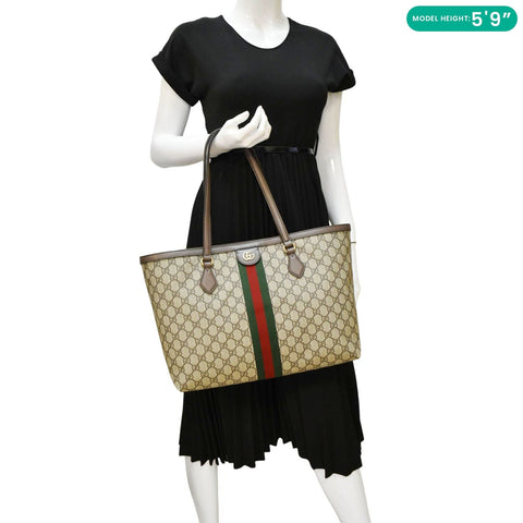 GUCCI Ophidia Medium GG Tote Bag Beig dummy lok