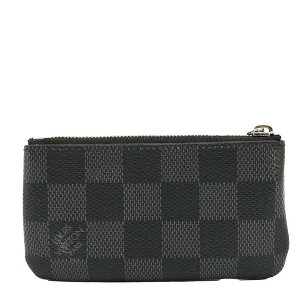 LOUIS VUITTON Damier Graphite Key Coin Pouch Black