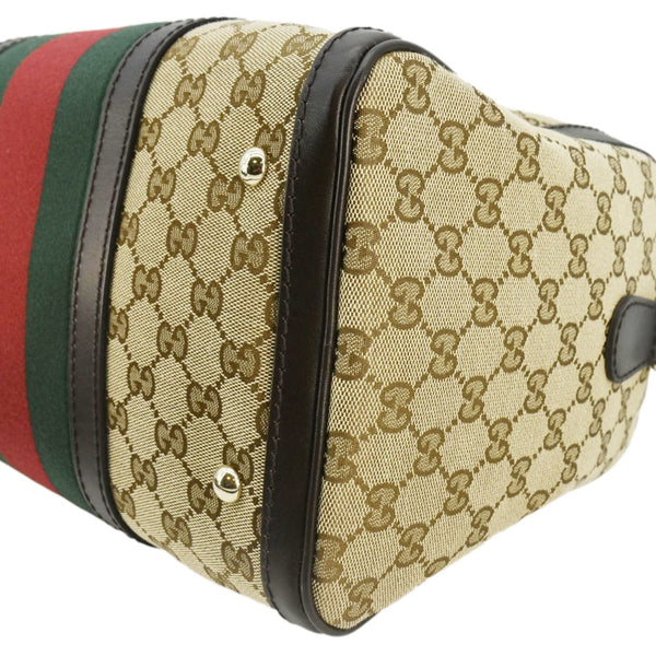 GUCCI Vintage Web Original GG Boston Bag Beige 247205