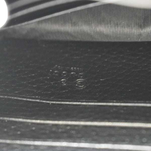 GUCCI GG Interlocking Pebbled Leather Crossbody Bag Black 615523