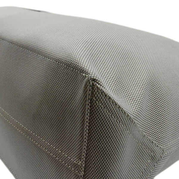 TIFFANY & CO Weekend Canvas Tote Bag Light Grey lower right corner look