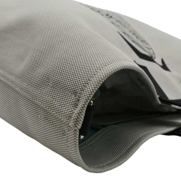 TIFFANY & CO Weekend Canvas Tote Bag Light Grey front right corner look