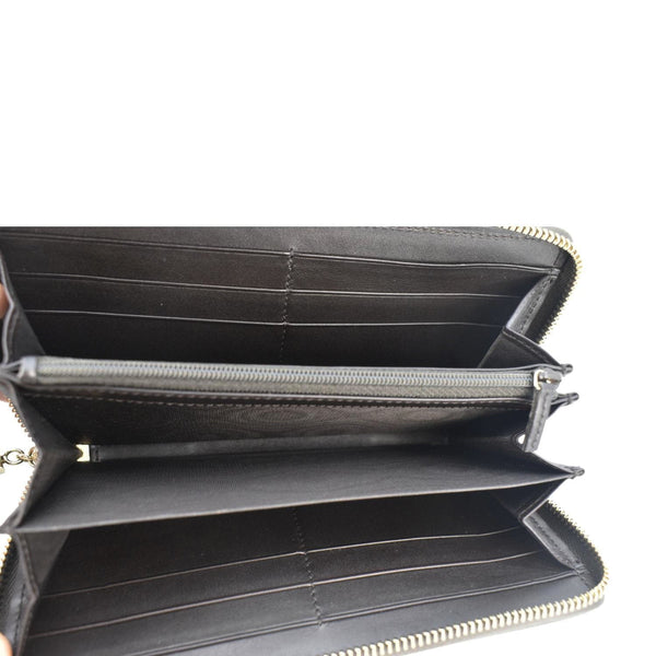 GUCCI Web Rania GG Canvas Zip Around Wallet Beige 353651