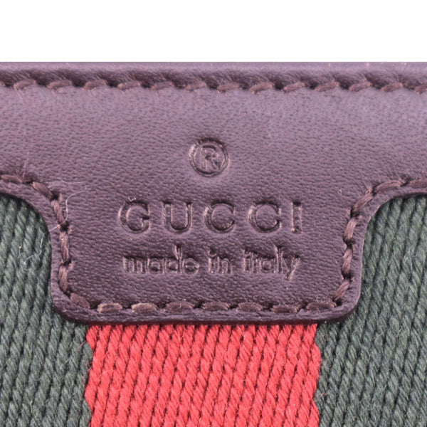 GUCCI Web Rania GG Canvas Zip Around Wallet Beige 353651