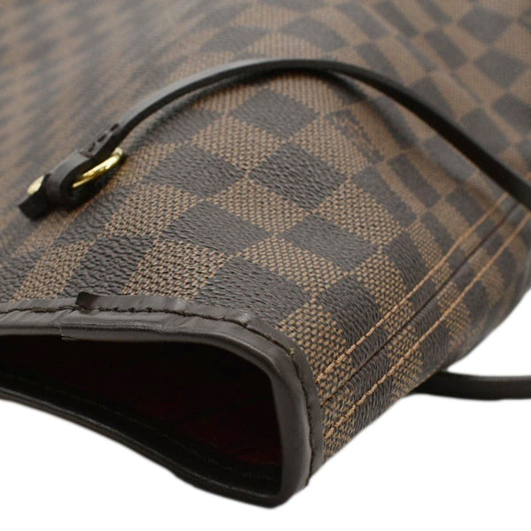LOUIS VUITTON Damier Ebene Tote Shoulder Bag Brown upper front left corner look