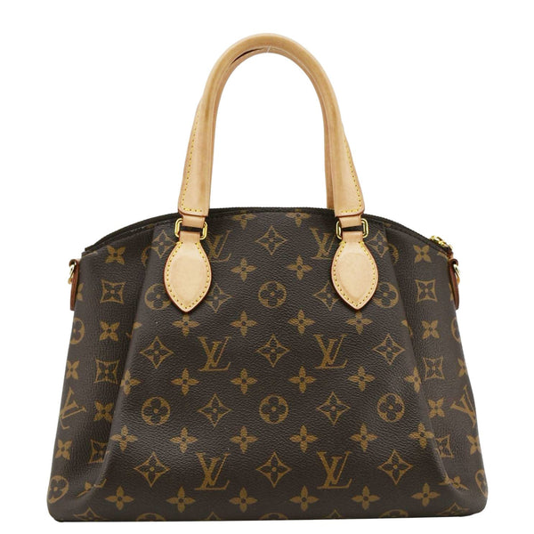 LOUIS VUITTON Rivoli PM Monogram Canvas Brown Satchel Bag back side