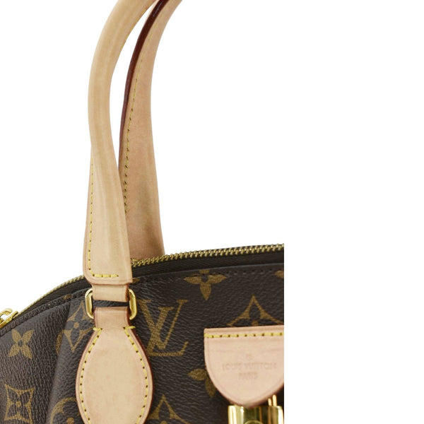 LOUIS VUITTON Rivoli PM Monogram Canvas Satchel Bag Brown