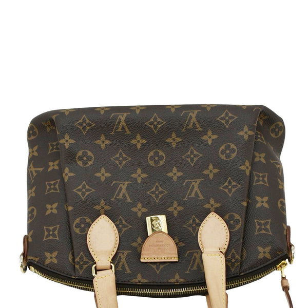 LOUIS VUITTON Rivoli PM Monogram Canvas Brown Satchel Bag back look