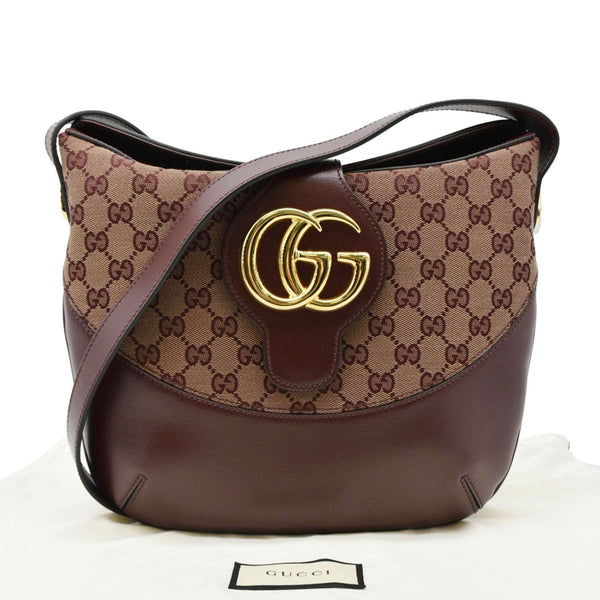 GUCCI Arli Medium Canvas Brown front look