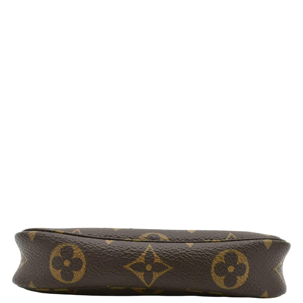 LOUIS VUITTON Mini Pochette Monogram Canvas Accessoires Pouch Brown