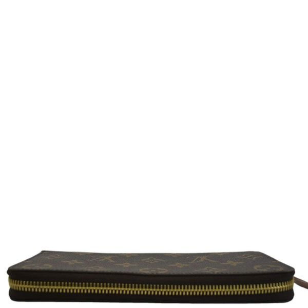 LOUIS VUITTON Clemence Monogram Canvas Zippy Wallet Brown