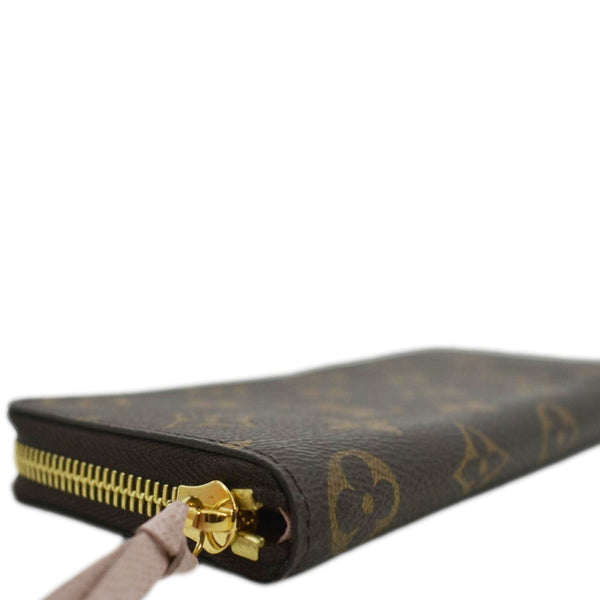 LOUIS VUITTON Clemence Monogram Canvas Zippy Wallet Brown