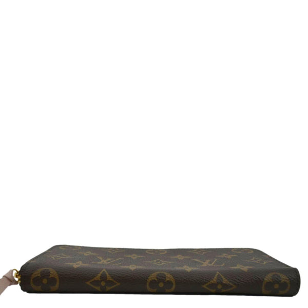 LOUIS VUITTON Clemence Monogram Canvas Zippy Wallet Brown