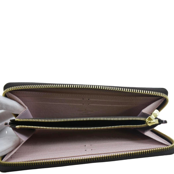 LOUIS VUITTON Clemence Monogram Canvas Zippy Wallet Brown