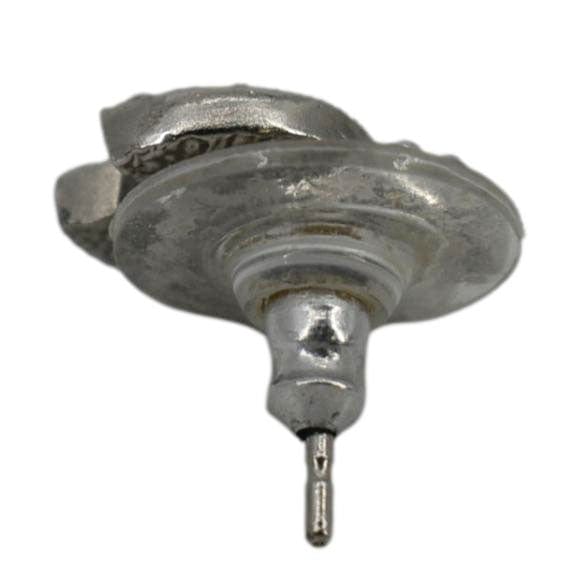 CHANEL CC Crystal Earrings Silver