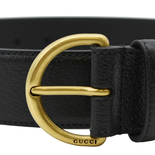 GUCCI Leather Belt Black 573325 Size 105 42
