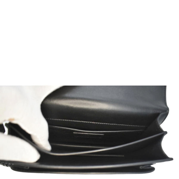 YVES SAINT LAURENT Sunset Medium Leather Shoulder Bag Black