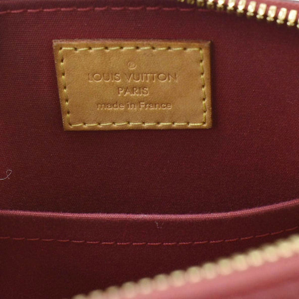 LOUIS VUITTON Alma BB Monogram Vernis Leather Satchel Bag Red