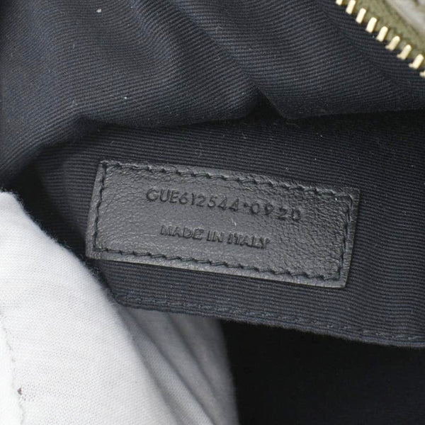 YVES SAINT LAURENT Lou Chevron Leather Camera Crossbody Bag Olive