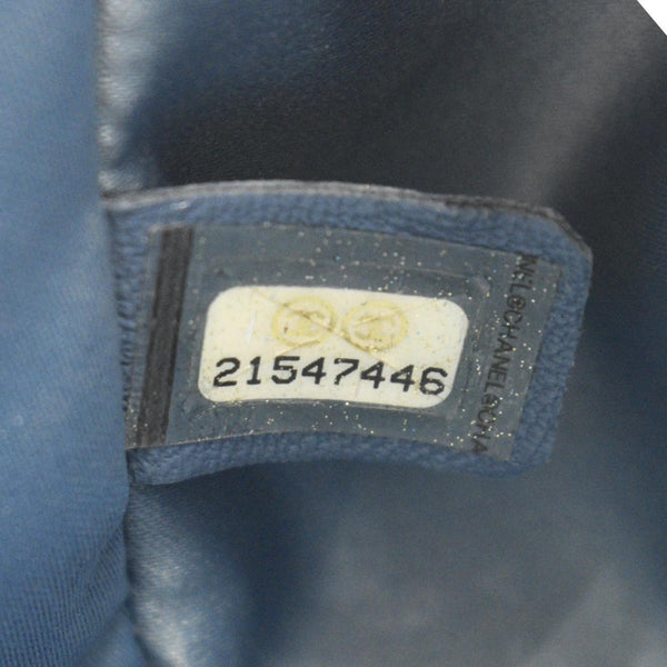 CHANEL CC Small Crossing Flap Quilted Leather Shoulder Bag Blue