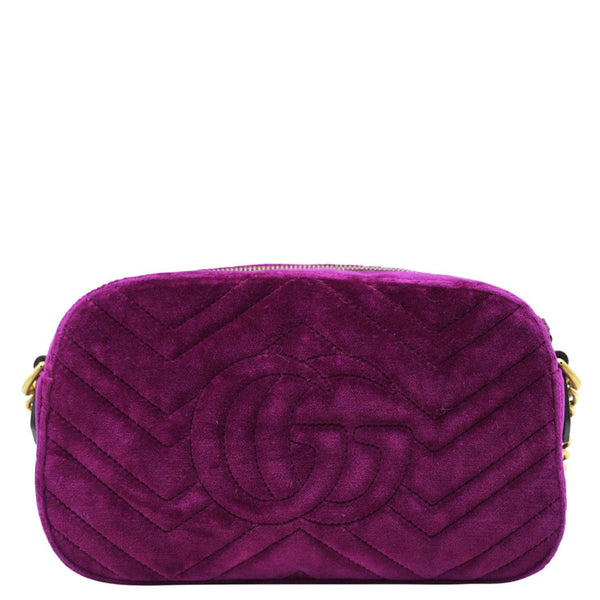 GUCCI GG Marmont Small Chain Shoulder Bag Purple back look