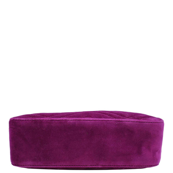 GUCCI GG Marmont Small Matelasse Velvet Chain Shoulder Bag Purple 447632