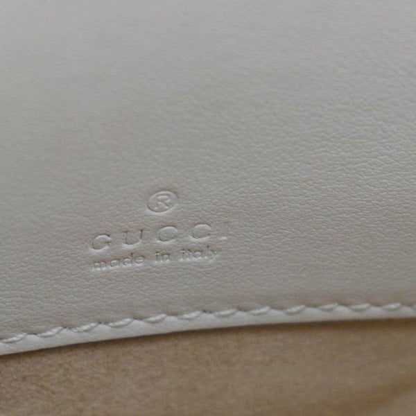 GUCCI GG Marmont Mini Matelasse Leather Shoulder Bag White 699759