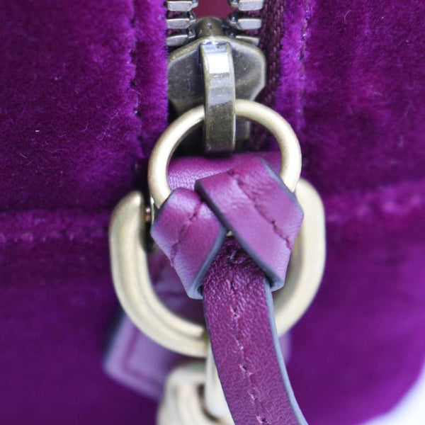 GUCCI GG Marmont Small Matelasse Velvet Chain Shoulder Bag Purple 447632