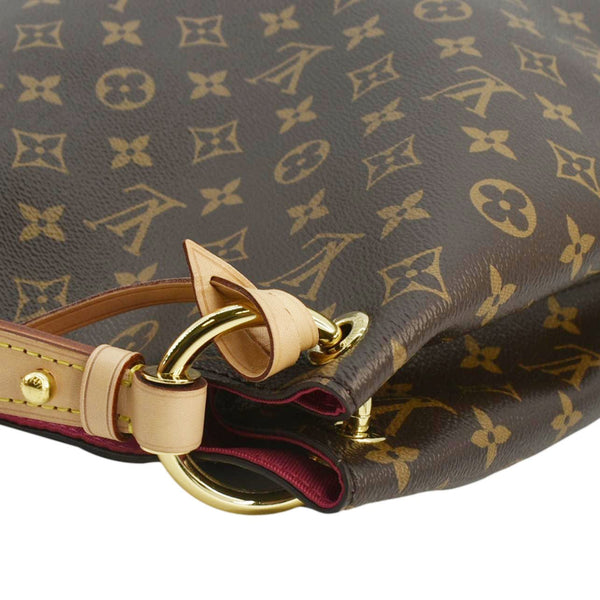 LOUIS VUITTON Graceful MM Monogram Canvas Shoulder Bag Brown