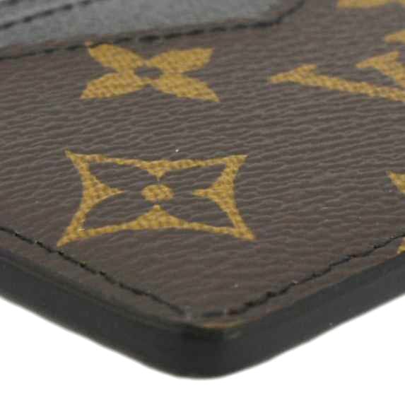 LOUIS VUITTON Neo Porte Cartes Monogram Macassar Card Holder Black