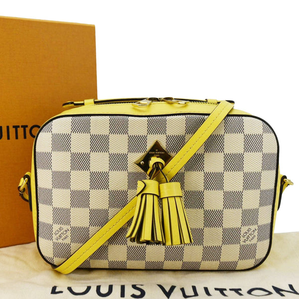 LOUIS VUITTON Saintonge Damier Azur Crossbody Bag White