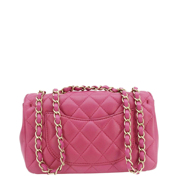 CHANEL Chic Flap Quilted Lambskin Leather Crossbody Bag Pink