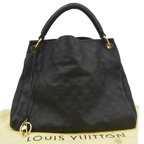 LOUIS VUITTON Artsy MM Empreinte Leather Shoulder Bag Navy Blue