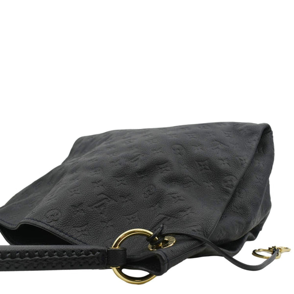 LOUIS VUITTON Artsy MM Empreinte Leather Shoulder Bag Navy Blue