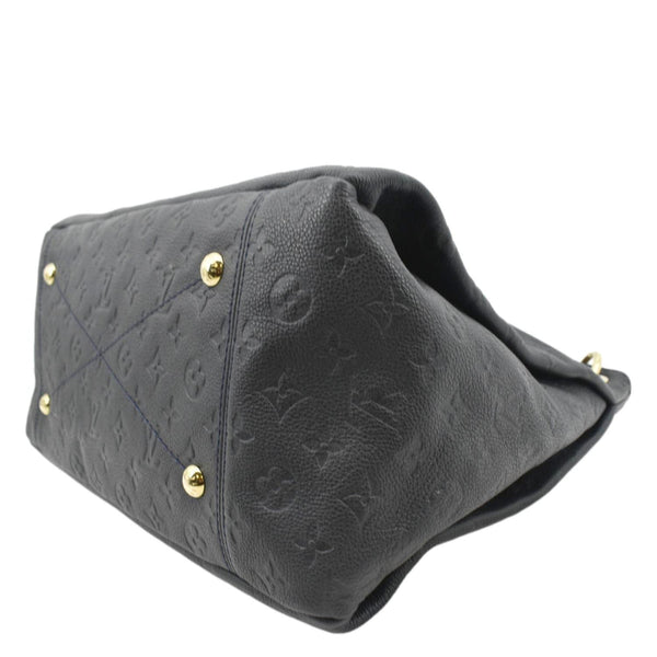 LOUIS VUITTON Artsy MM Empreinte Leather Shoulder Bag Navy Blue