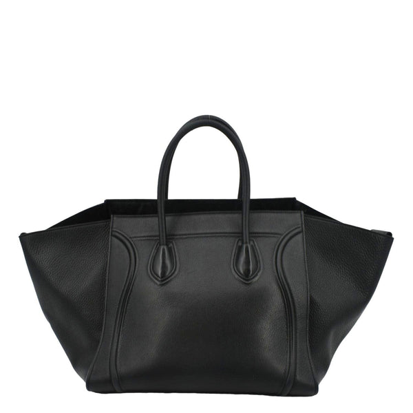 CELINE Luggage Phantom Medium Leather Tote Bag Black